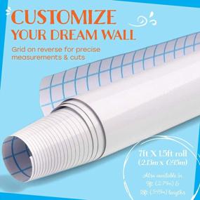img 2 attached to 7Ft Whiteboard Wallpaper - Stick On Peel Adhesive For Classroom, Office & Home | MMFB Arts & Crafts