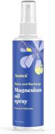 relieve muscle cramps & fight joint pain with asutra topical magnesium chloride oil spray - 4 fl oz! logo