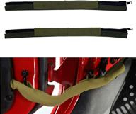 🚪 jeep wrangler door strap: door check strap & wire harness protection olive (2pack) логотип