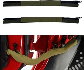 img 4 attached to 🚪 Jeep Wrangler Door Strap: Door Check Strap & Wire Harness Protection Olive (2Pack)