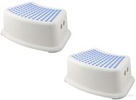 🚽 2-packs toddler toilet potty training step stool - bathroom & kitchen sink step stool for kids логотип