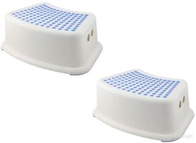 img 1 attached to 🚽 2-Packs Toddler Toilet Potty Training Step Stool - Bathroom & Kitchen Sink Step Stool for Kids