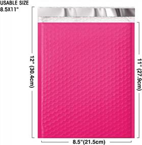 img 3 attached to Metronic 8.5 X 12 Inch Bubble Mailers 25 Pack, Pink Padded Envelopes, Self-Seal Waterproof Shipping Bags, Bubble Mailer, Bubble Envelopes For Shipping, Mailing, Packaging For Business, Bulk #2