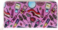 printed sparkly patterned zippered wallet cosmetic women's handbags & wallets ~ wallets logo