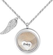 pet memorial locket: sympathy remembrance jewelry for women & girls | loss of dogs & cats | stainless steel glass floating necklaces for ashes | personalized pet name necklace логотип