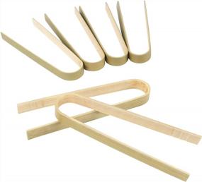 img 3 attached to 1000 Pack Of Mini Bamboo Toast Tongs - Disposable Tongs For Catering And Serving By BambooMN (3.9 Inches)