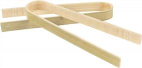 img 4 attached to 1000 Pack Of Mini Bamboo Toast Tongs - Disposable Tongs For Catering And Serving By BambooMN (3.9 Inches)