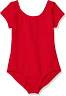 👗 capezio short sleeve leotard for girls: girls' clothing ideal for jumpsuits & rompers logo