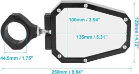 img 1 attached to Motobiker Polairs Mirrors Rearview Commander