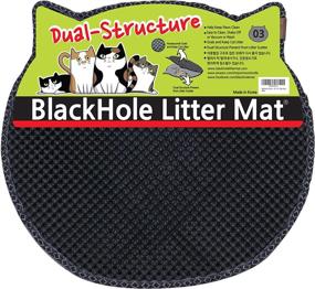 img 4 attached to 🐾 Revolutionary BlackHole Cat Litter Mat - Headshape Design, 23" X 21