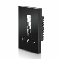 control your lighting with ease: wall-mounted glass touch panel dimmer switch for led strip lights (black) logo
