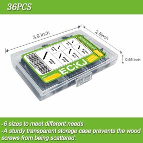 img 2 attached to Набор из 36 черных саморезов M6 - Phillips Drive с плоской и потайной головкой, оцинкованные крепежные детали длиной от 5/8 до 2 дюймов