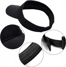 img 2 attached to Cooraby Регулируемые унисекс спортивные кепки с козырьком - упаковка из 4, один размер подходит всем, идеальная кепка для защиты от солнца на открытом воздухе для мужчин и женщин