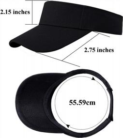 img 3 attached to Cooraby Регулируемые унисекс спортивные кепки с козырьком - упаковка из 4, один размер подходит всем, идеальная кепка для защиты от солнца на открытом воздухе для мужчин и женщин
