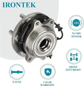 img 3 attached to 🔧 IronTek 515065x2 Front Wheel Bearing and Hub Assembly w/ABS for Nissan Frontier/Xterra/Pathfinder & Suzuki Equator - Compatible with 2005-2015 Models (6 Lugs, 4WD, 4X4)