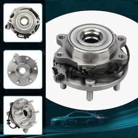 img 2 attached to 🔧 IronTek 515065x2 Front Wheel Bearing and Hub Assembly w/ABS for Nissan Frontier/Xterra/Pathfinder & Suzuki Equator - Compatible with 2005-2015 Models (6 Lugs, 4WD, 4X4)