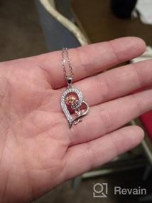 img 5 attached to Ожерелье с розовым сердцем из стерлингового серебра для женщин - подарок на день рождения, День святого Валентина для подруги, жены, мамы.