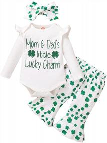 img 4 attached to Shalofer Baby St Patricks Day Outfit Girl My First St Patrick'S Day Bodysuit