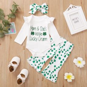 img 3 attached to Shalofer Baby St Patricks Day Outfit Girl My First St Patrick'S Day Bodysuit