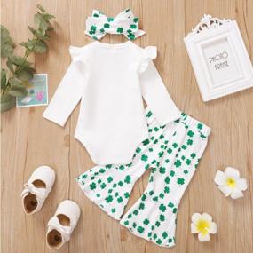 img 2 attached to Shalofer Baby St Patricks Day Outfit Girl My First St Patrick'S Day Bodysuit