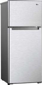 img 2 attached to Impecca 4.5 Cu. Ft. 2 Door Refrigerator With Top Mount Freezer In Stainless Look