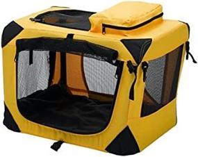 img 2 attached to 🐾 Compact & Portable Soft Sided Pet Crate - Extra Small Size | Home 'N Go | Harvest Gold