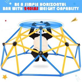 img 3 attached to Zupapa Dome Climber, 6FT Jungle Gym, Outdoor & Indoor Climbing Dome With 750LBS Weight Capability, Suitable For 1-6 Kids Climbing Frame