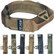 heavy duty military army tactical k9 dog collars handle hook & loop width 1.5in plastic buckle medium large (xl: neck 14" - 18", military brown) logo