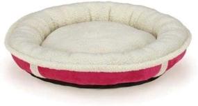 img 1 attached to Cozy Slumber Pet Sherpa Donut Pet Bed: Ultimate Comfort for Your Furry Friend