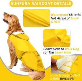 img 2 attached to SUNFURA Raincoat Reflective Breathable Lightweight Dogs