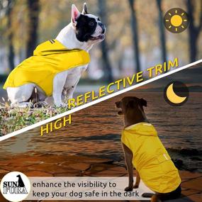 img 1 attached to SUNFURA Raincoat Reflective Breathable Lightweight Dogs