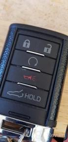 img 5 attached to Leather Key Fob Cover W/ Keychain For Cadillac ATS CTS Escalade Chevrolet Corvette C7