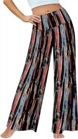 img 3 attached to Women'S High Waist Stretchy Wide Leg Palazzo Lounge Pants Casual Comfy