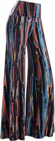 img 4 attached to Women'S High Waist Stretchy Wide Leg Palazzo Lounge Pants Casual Comfy