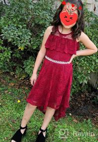 img 8 attached to Stylish and Sparkling: Floral Rhinestone Summer Clothing for Girls' Shoulders