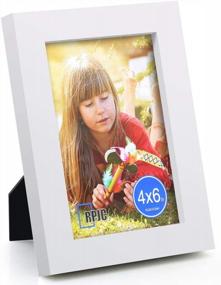 img 4 attached to RPJC Solid Wood Picture Frames - 4X6 High Definition Display For Wall & Tabletop In Classic White