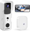 1080p hd wireless wifi video doorbell camera with chime, night vision, 2-way talk, alexa compatibility, easy installation - chwares (white) logo