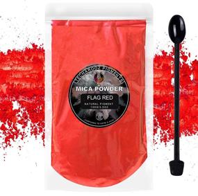 img 4 attached to 100 г / 3,5 унции TECHAROOZ RED Mica Powder для эпоксидной смолы, запечатанный пакет - 2 тона смоляного красителя, цветной пигмент для блеска для губ, ногтей, слизи, бомб для ванн, мыловарения и изготовления полимерной глины.