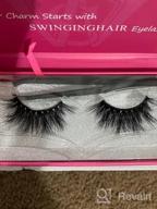 img 1 attached to 18Mm SWINGINGHAIR Mink Lashes False Eyelashes 3D Siberian Natural Daily Type Full Strips Hand Made Fake Fluffy Real 1 Pair review by Prentice Fossett