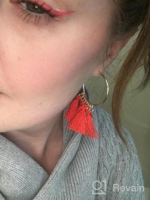 img 1 attached to Colorful Tassel Earrings Set - Perfect Gift For Women And Girls For Valentine'S Or Birthday Party review by Maurice Morris