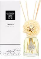 aronica octagon flower and reed diffuser limoncello 4.4oz/130ml long lasting room fragrance essential oils gift set logo