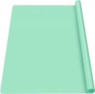 silicone mat mint green 25.2 x 17.7 inches, gartful silicone crafting sheet, resin casting molds mat, countertop protector, placemat large table mat, desk saver pad, nonstick nonskid logo