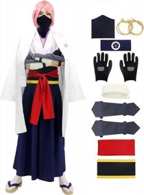 img 4 attached to SK8 The Infinity Men'S Cherry Blossom Cosplay Costume With Cape - Available In US Sizes, By C-ZOFEK