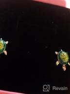 img 1 attached to 925 Sterling Silver Green Crystal Baby Sea Turtle Earring Set - Hypoallergenic Studs for Women, Girls & Kids, Rust-Proof with Free Gift Box for a Special Moment of Love review by Brian Thuo