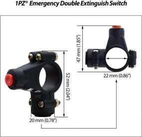 img 3 attached to 1PZ BR2-L02 Handlebar Mount Engine Kill Stop Switch for Yamaha Honda Tohatsu Boat Outboard Motorcycle ATV Dirt Bike - Safety Tether, Push Button, 12V, 2-Wire