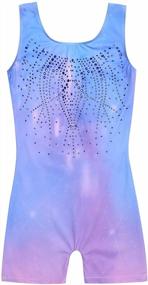 img 4 attached to Sparkly Gymnastic Leotard For Girls With Shiny Diamond Detailing - Perfect For Ballet And Dance Performances