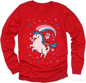 img 4 attached to Unicorn Rainbow Christmas Toddler Sweatshirt Apparel & Accessories Baby Boys : Clothing