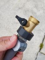 img 1 attached to Pack Of Two Heavy Duty Solid Brass Garden Hose Shut Off Valves With 10 Bonus Rubber Washers - Hourleey 3/4 Inch Brass Hose Shut Off For Enhancing Garden Watering System review by John Ruelas