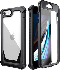 img 4 attached to Protect Your IPhone SE 2020/8/7 With Kocuos Full-Body Rugged Holster Case With Screen Protector In Black