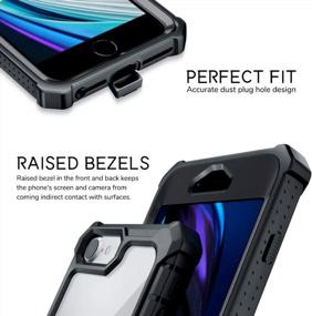 img 1 attached to Protect Your IPhone SE 2020/8/7 With Kocuos Full-Body Rugged Holster Case With Screen Protector In Black